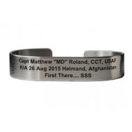 Roland, Capt Matthew "MD" 6" Stainless Steel Bracelet- this is a pre-order to ship in 4 weeks